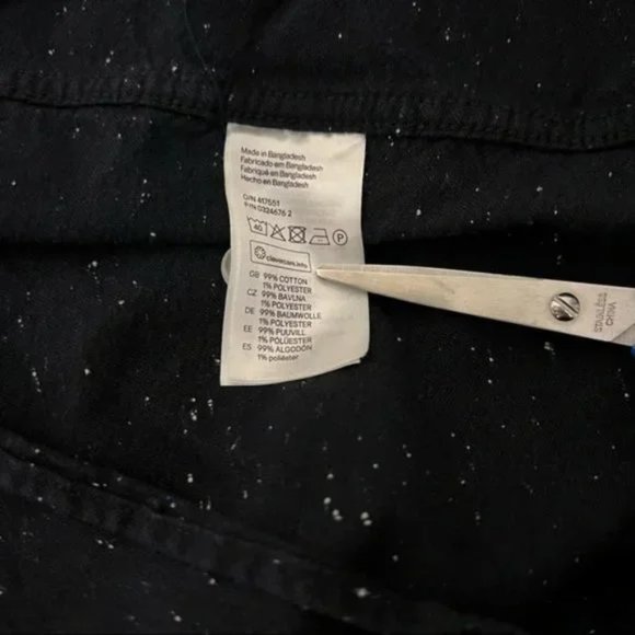 H&M Long Sleeve Button Down Shirt Navy Blue Men's Size Medium - Picture 6 of 6